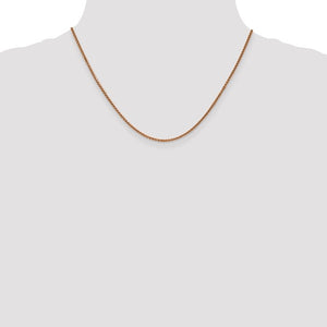 1.7mm Singapore Chain Necklace Solid 14K Rose Gold 18"