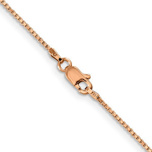 1mm Rope Chain Necklace Solid 14K Yellow Gold 18"