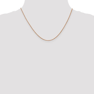 1mm Rope Chain Necklace Solid 14K Yellow Gold 18"