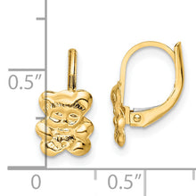 Load image into Gallery viewer, 14K Madi K Polished Teddy Bear Leverback Earrings
