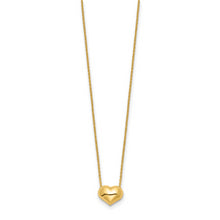 Load image into Gallery viewer, 14k Polished Puffed Heart 16.5 inch Necklace
