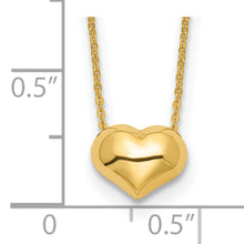 Load image into Gallery viewer, 14k Polished Puffed Heart 16.5 inch Necklace
