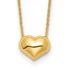 Load image into Gallery viewer, 14k Polished Puffed Heart 16.5 inch Necklace
