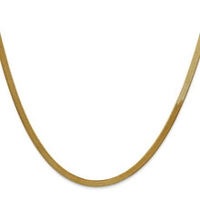 Load image into Gallery viewer, 3mm Herringbone Necklace Solid 14K Yellow Gold 20&quot;
