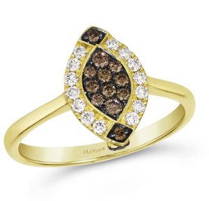 14K Honey Gold™ Ring | Chocolate Diamonds® 1/5 cts., Nude Diamonds™ 1/5 cts.