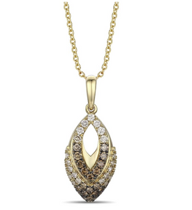 14K Honey Gold™ Pendant | Chocolate Ombré Diamonds® 1/2 cts.