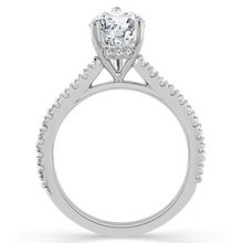 Load image into Gallery viewer, Lab Grown Diamond Bridal Ring 1.50 ct tw Center Pear 14k White Gold
