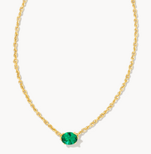 Load image into Gallery viewer, Cailin Gold Pendant Necklace in Green Crystal
