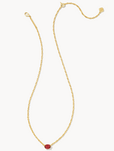 Load image into Gallery viewer, Cailin Gold Pendant Necklace in Burgundy Crystal
