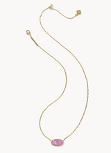 Load image into Gallery viewer, Elisa Pave Frame Gold Short Pendant Necklace
