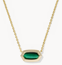 Load image into Gallery viewer, Elisa Bezel Gold Short Pendant Necklace
