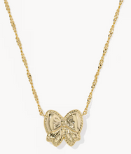Load image into Gallery viewer, Haley Bow Gold Short Pendant Necklace
