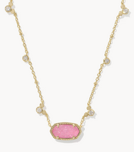 Load image into Gallery viewer, Disney | Kendra Scott Gold Mickey Mouse Elisa Short Pendant Necklace in Hot Pink Drusy
