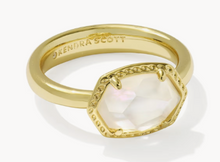 Load image into Gallery viewer, Daphne Gold Frame Band Ring
