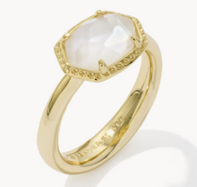 Load image into Gallery viewer, Daphne Gold Frame Band Ring
