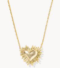 Load image into Gallery viewer, Dolly Parton x Kendra Scott Ari Heart Gold Short Pendant Necklace
