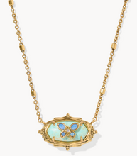 Load image into Gallery viewer, Dolly Parton x Kendra Scott Elisa Butterfly Vintage Gold Short Pendant Necklace
