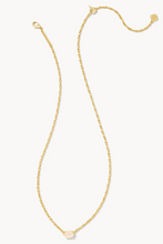 Load image into Gallery viewer, Cailin Gold Pendant Necklace in White Iridescent Crystal
