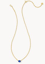 Load image into Gallery viewer, Cailin Gold Pendant Necklace in Blue Crystal
