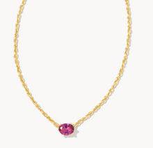 Load image into Gallery viewer, Cailin Gold Pendant Necklace in Purple Crystal
