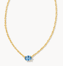 Load image into Gallery viewer, Cailin Gold Pendant Necklace in Blue Violet Crystal
