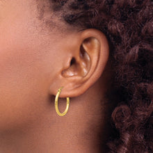 Load image into Gallery viewer, 14k Polished 2x20mm Lightweight Tube Hoop Earrings
