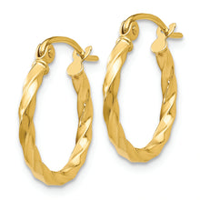 Load image into Gallery viewer, 14k Twist Polished Hoop Earring
