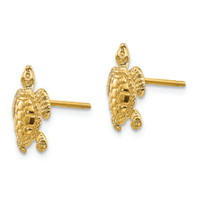 Load image into Gallery viewer, 14k Sea Turtle Post Earrings
