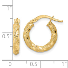 Load image into Gallery viewer, 14K Polished Twisted Hoop Earrings
