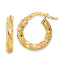 Load image into Gallery viewer, 14K Polished Twisted Hoop Earrings
