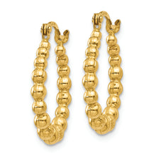 Load image into Gallery viewer, 14K Beaded Hoop Earrings
