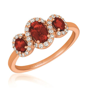 14K Strawberry Gold® Ring | Passion Ruby™ 7/8 cts. | Vanilla Diamonds® 1/5 cts.