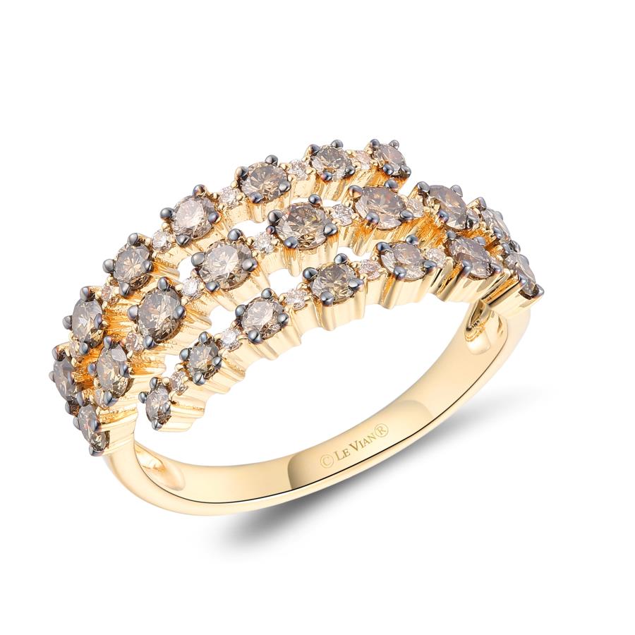 14K Honey Gold™ Ring | Chocolate Diamonds® 1 cts., Nude Diamonds™ 1/10 cts.