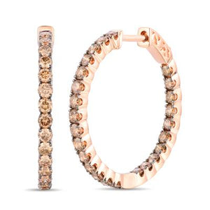 Le Vian Chocolatier® Earrings featuring 2 cts. Chocolate Diamonds® set in 14K Strawberry Gold®