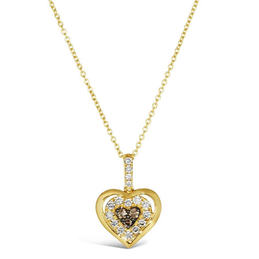 Le Vian 14K Honey Gold™ Pendant | Chocolate Diamonds® 1/10 cts., Nude Diamonds™ 1/4 cts