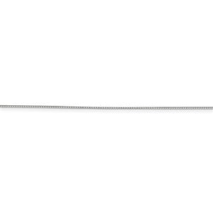 14k WG .7mm Box with Spring Ring Clasp Chain
