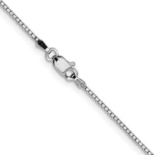 Load image into Gallery viewer, 1.05mm Box Chain Necklace Solid 14K White Gold 18&quot;
