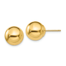 Load image into Gallery viewer, 14k Polished 10mm Ball Post Earrings
