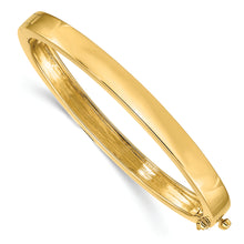 Load image into Gallery viewer, 14k 6.3mm Polished Solid Hinged Bangle Bracelet
