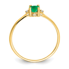 Load image into Gallery viewer, 14k Diamond &amp; Emerald Birthstone Ring

