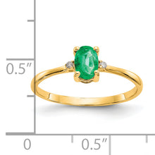 Load image into Gallery viewer, 14k Diamond &amp; Emerald Birthstone Ring
