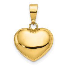 Load image into Gallery viewer, 14K Polished 3-D Puffed Heart Pendant
