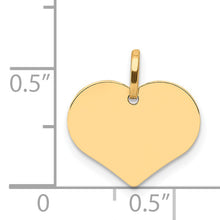 Load image into Gallery viewer, 14K Polished Heart Shaped Disc Pendant
