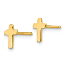 Load image into Gallery viewer, 14k Polished Cross Post Earrings
