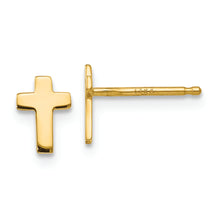 Load image into Gallery viewer, 14k Polished Cross Post Earrings
