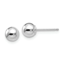 Load image into Gallery viewer, 14k White Gold Polished 5mm Ball Post Earrings
