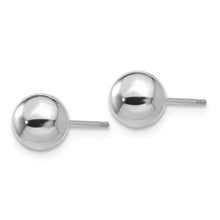 Load image into Gallery viewer, 14k White Gold Polished 6mm Ball Post Earrings
