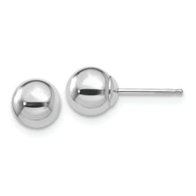 Load image into Gallery viewer, 14k White Gold Polished 6mm Ball Post Earrings

