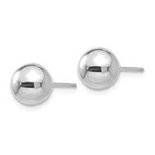 Load image into Gallery viewer, 14k White Gold Polished 7mm Ball Post Earrings
