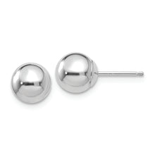 Load image into Gallery viewer, 14k White Gold Polished 7mm Ball Post Earrings
